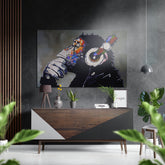 Ape the Thinker Brushed Aluminium Dibond Wall Art.